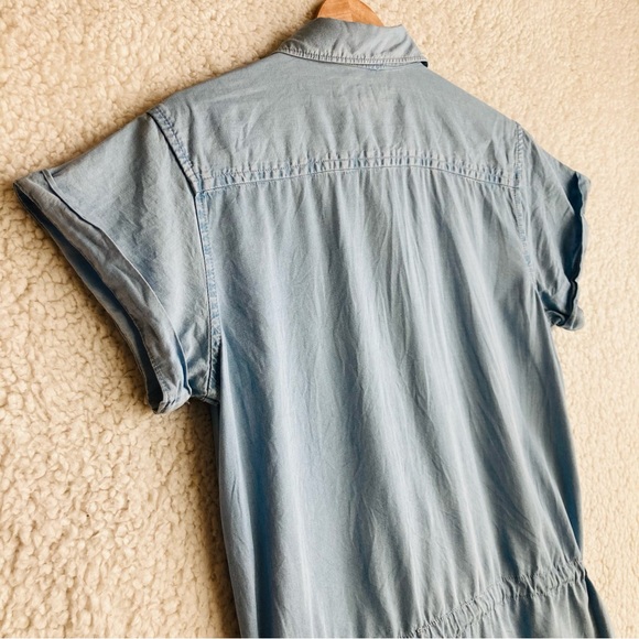 Thread & Supply Women's short sleeve chambray button down shirt dress, Sz S - Picture 15 of 17